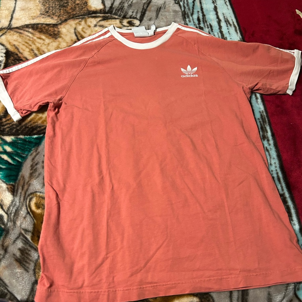 Adidas Coral T-Shirt with White Accents